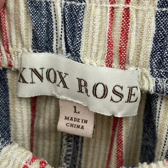 Knox Rose Striped Pants - Blue, Red, Cream - Picture 4 of 10